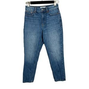 Topshop Mom High Rise Straight Jeans